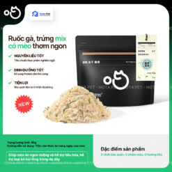 Ruốc thịt gà topping lòng đỏ trứng, thịt tôm cao cấp - Nota Pet VN